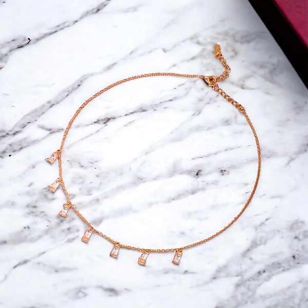 Silver Necklace Vintage Gold 2024D0433