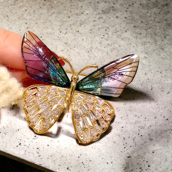 Butterfly Vintage Gold Brooch Neckline Decoration #202410092