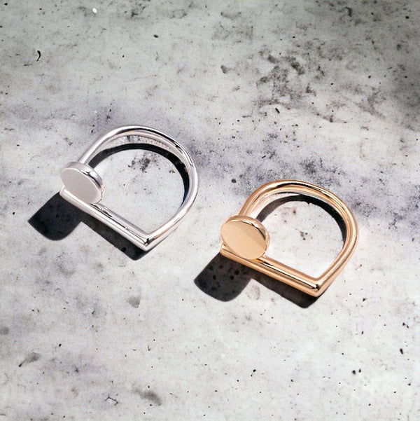 Silver Simplicity Ring Vintage Gold Jewelry 2023J0215